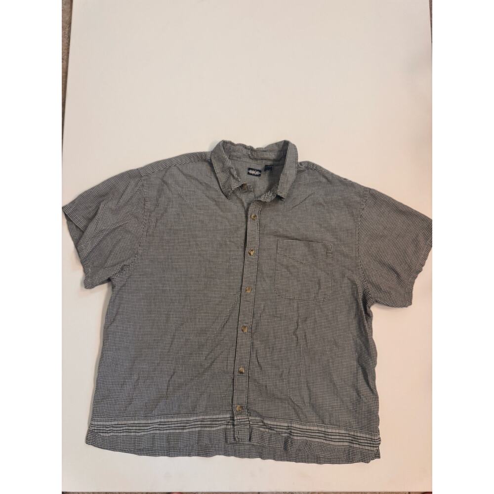 Vintage Men's BKE Button Front Short Sleeved Shirt Checkered Size XL